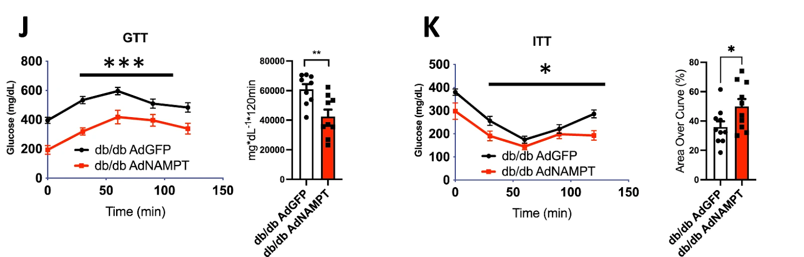 Liver NAMPT enhances glucose homeostasis in diabetic mice Liver NAMPT enhances glucose homeostasis in diabetic mice